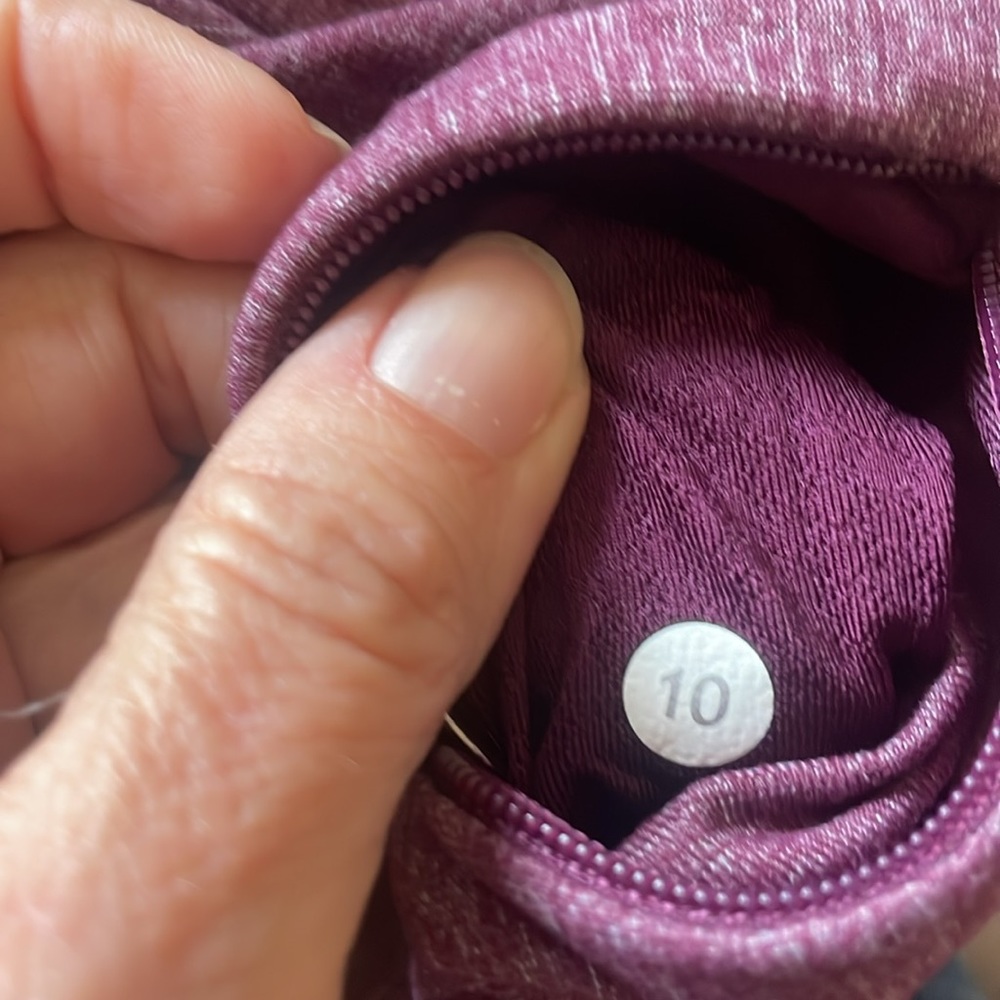 Lululemon Run Free Dash Ruffle Tank Heathered Plum - Size 10 - Picture 8 of 9